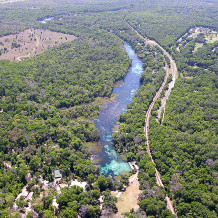 Rainbow Springs and Rainbow River Aerial View