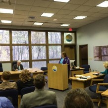 Lucinda Merritt calling for mediation after the proposed MFL rule for the Lower Santa Fe and Ichetucknee rivers was radically rewritten (under FDEP influence) to be far less protective of the rivers. Suwannee River Water Management District hearing on MFLs, April 2, 2014.