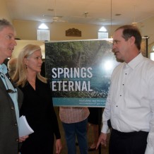 Senator Wilton Simpson, one of the co-sponsors of the SPRINGS AND AQUIFER PROTECTION ACT, was on hand to speak about recent efforts to advance springs legislation and the need for clean water. Dade City Garden Club's Springs Eternal Flower Show, March 2014.